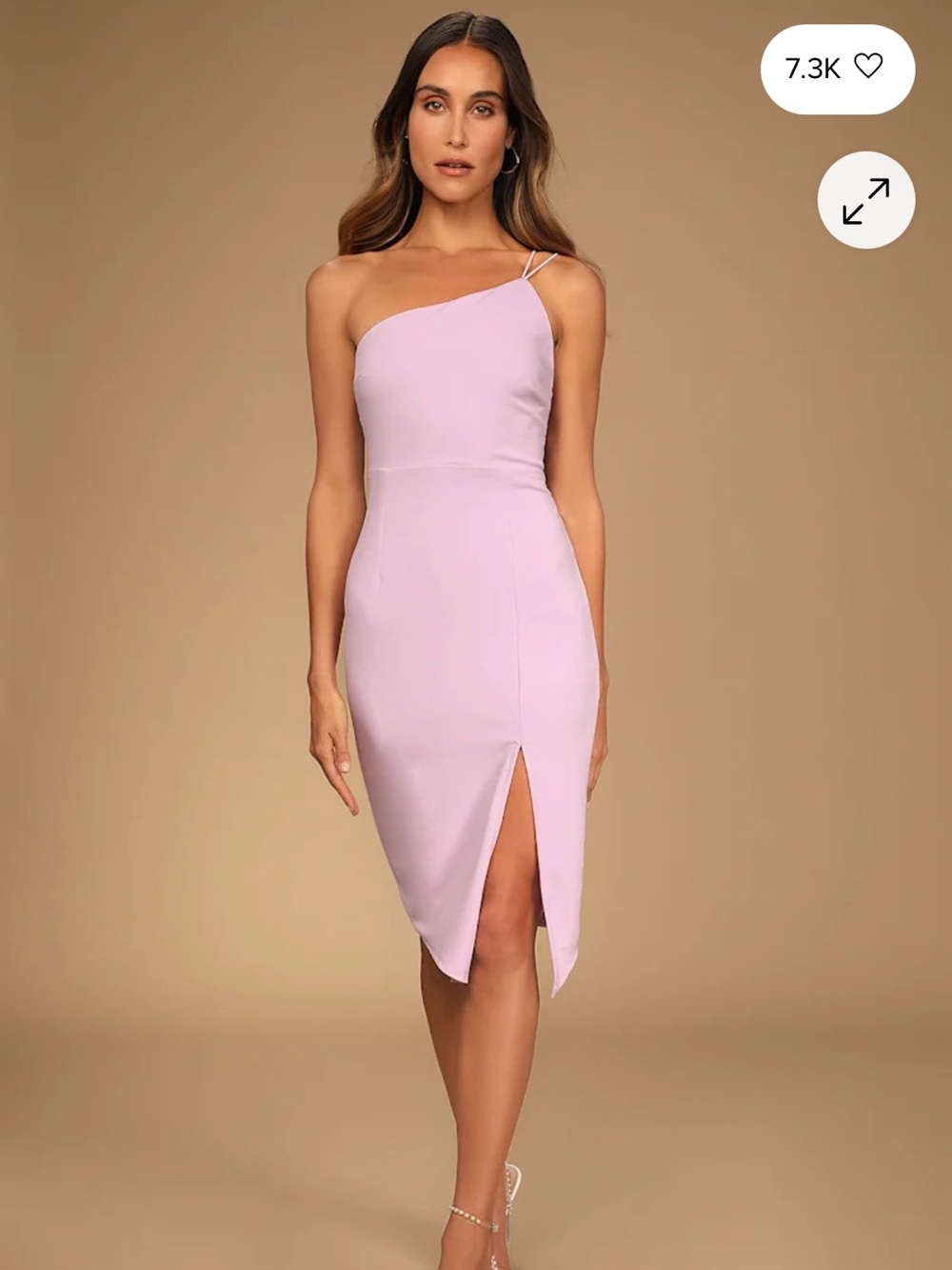 Lulus Happiest Hour Lilac Asymmetrical Bodycon Midi Dress
